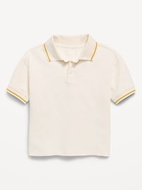 Image number 1 showing, Oversized Short-Sleeve Pique Polo Shirt for Toddler Boys