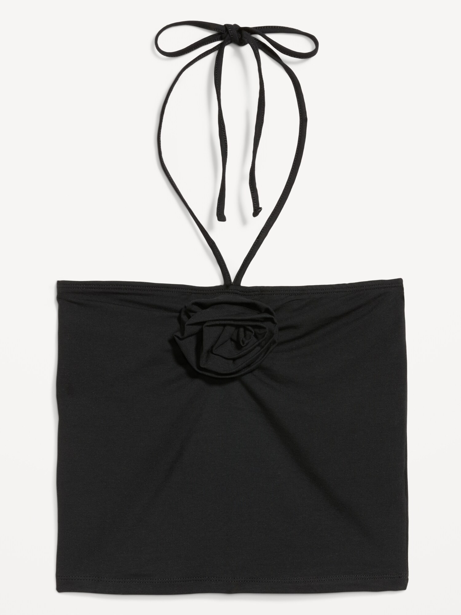 Женский топ Old Navy Tie-Neck Rosette Tube Top, цвет: Чёрный — фото 5