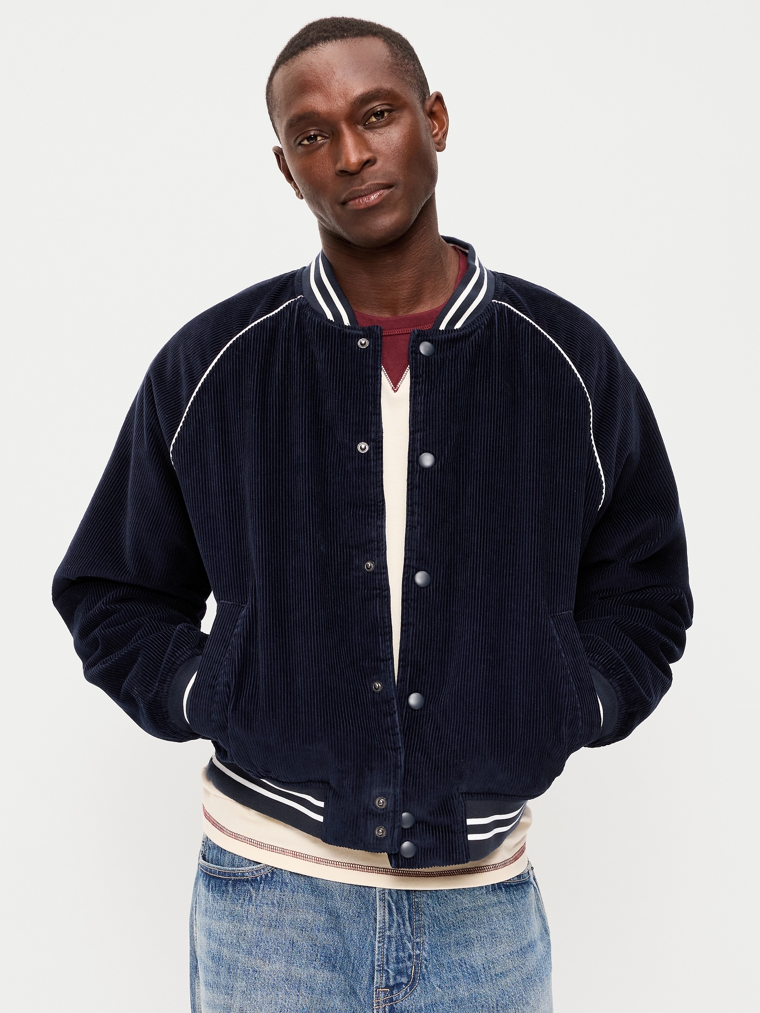 Varsity Corduroy Bomber Jacket