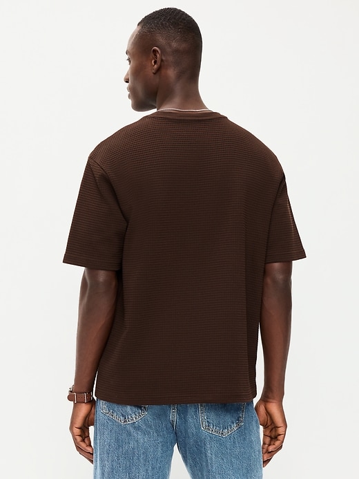 Image number 2 showing, Relaxed Short-Sleeve Textured Waffle T-Shirt