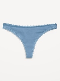 Image number 1 showing, Mid-Rise Everday Cotton Thong