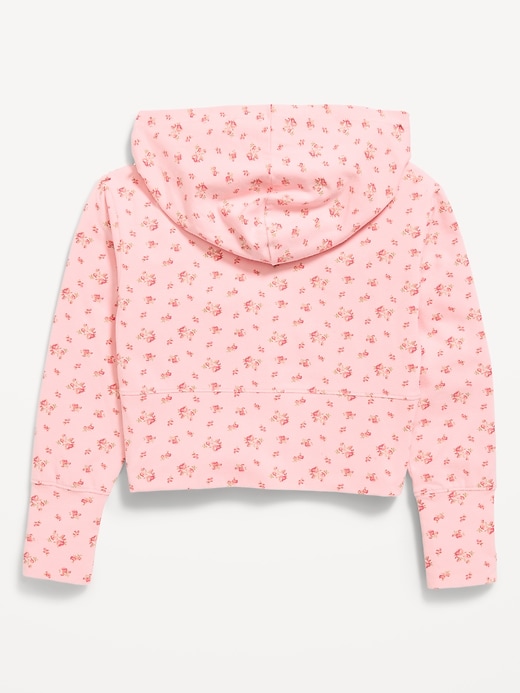 Image number 4 showing, Fitted Cropped 2-Way-Zip Hoodie for Girls