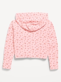 Image number 4 showing, Fitted Cropped 2-Way-Zip Hoodie for Girls