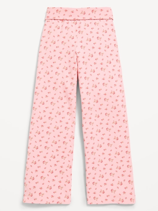 Image number 3 showing, Foldover Jersey Knit Wide-Leg Pants for Girls