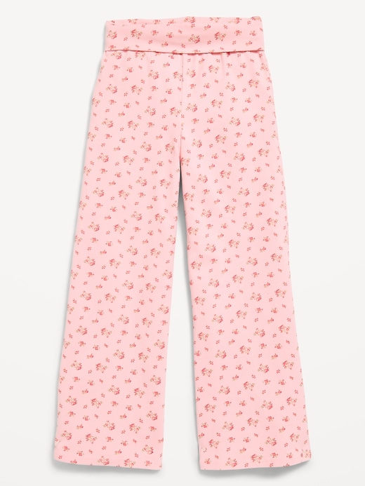 Image number 2 showing, Foldover Jersey Knit Wide-Leg Pants for Girls