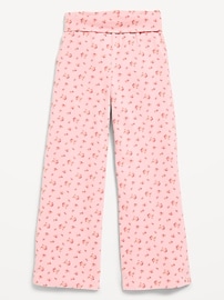 Image number 2 showing, Foldover Jersey Knit Wide-Leg Pants for Girls
