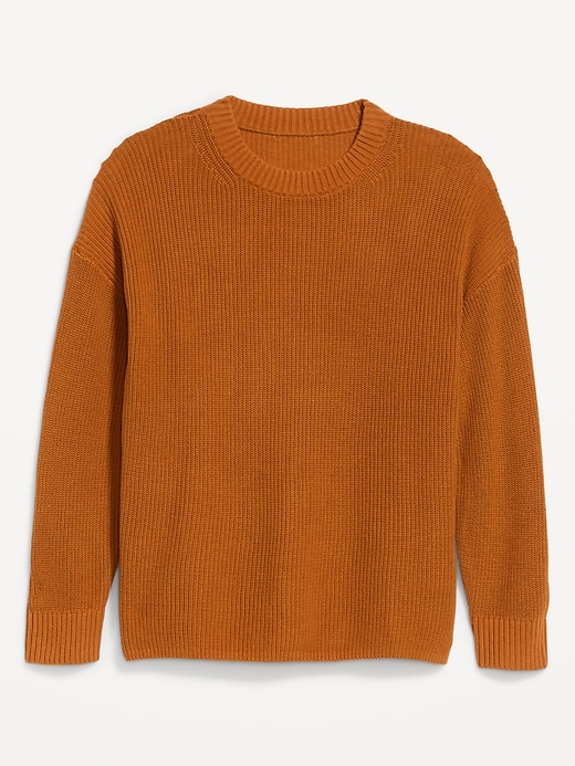Image number 4 showing, Crew-Neck Shaker Stitch Tunic Sweater