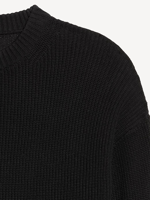 Image number 5 showing, Crew-Neck Shaker Stitch Tunic Sweater