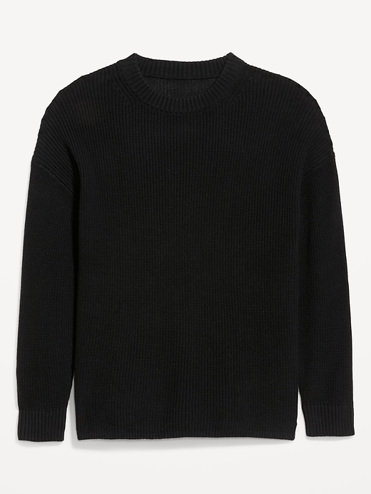Image number 4 showing, Crew-Neck Shaker Stitch Tunic Sweater