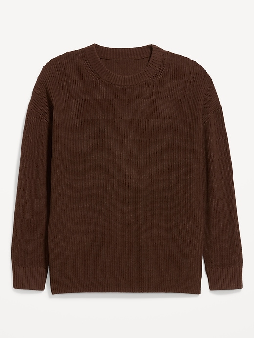 Image number 2 showing, Crew-Neck Shaker Stitch Tunic Sweater