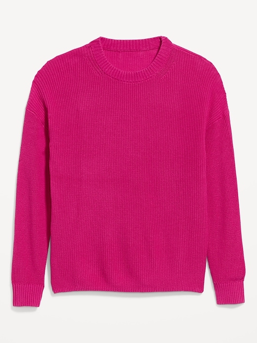 Image number 4 showing, Crew-Neck Shaker Stitch Tunic Sweater