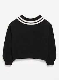 Image number 2 showing, Cropped V-Neck Sweater for Girls