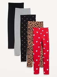 Image number 1 showing, Leggings 5-Pack for Girls