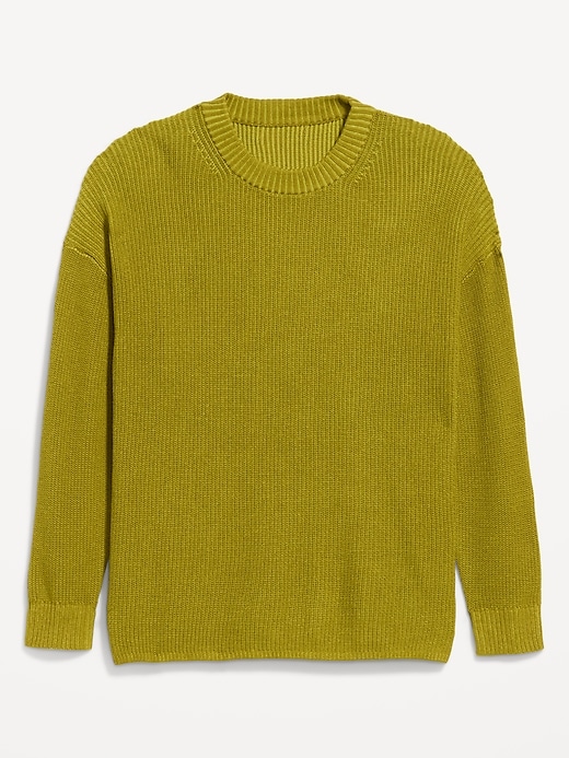 Image number 4 showing, Crew-Neck Shaker Stitch Tunic Sweater