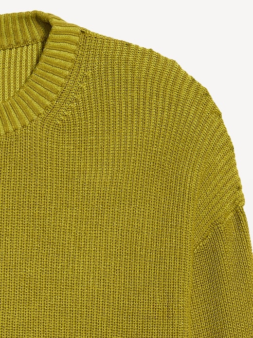 Image number 5 showing, Crew-Neck Shaker Stitch Tunic Sweater