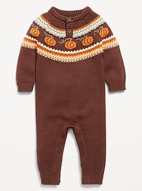 Image number 1 showing, Long-Sleeve Sweater-Knit One-Piece for Baby