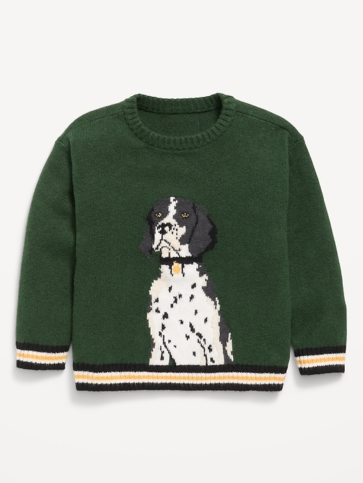 Image number 1 showing, SoSoft Oversized Graphic Sweater for Toddler Boys