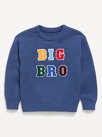 Image number 1 showing, Oversized Long-Sleeve Graphic Sweater for Toddler Boys
