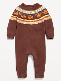 Image number 3 showing, Long-Sleeve Sweater-Knit One-Piece for Baby