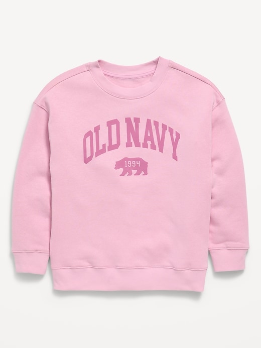 Image number 1 showing, Oversized Logo Graphic Crew-Neck Sweatshirt for Boys