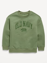 Image number 1 showing, Oversized Logo Graphic Crew-Neck Sweatshirt for Boys