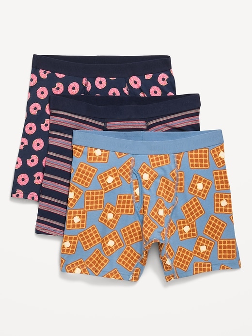 Image number 1 showing, 3-Pack Soft-Washed Boxer Briefs -- 6.25-inch inseam