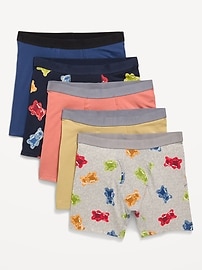 Image number 1 showing, 5-Pack Soft-Washed Boxer Briefs -- 6.25-inch inseam