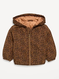 Image number 1 showing, Printed Corduroy Full-Zip Hoodie for Toddler Girls