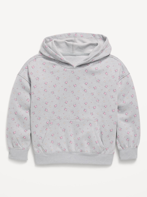 Oversized Graphic Pullover Hoodie for Girls