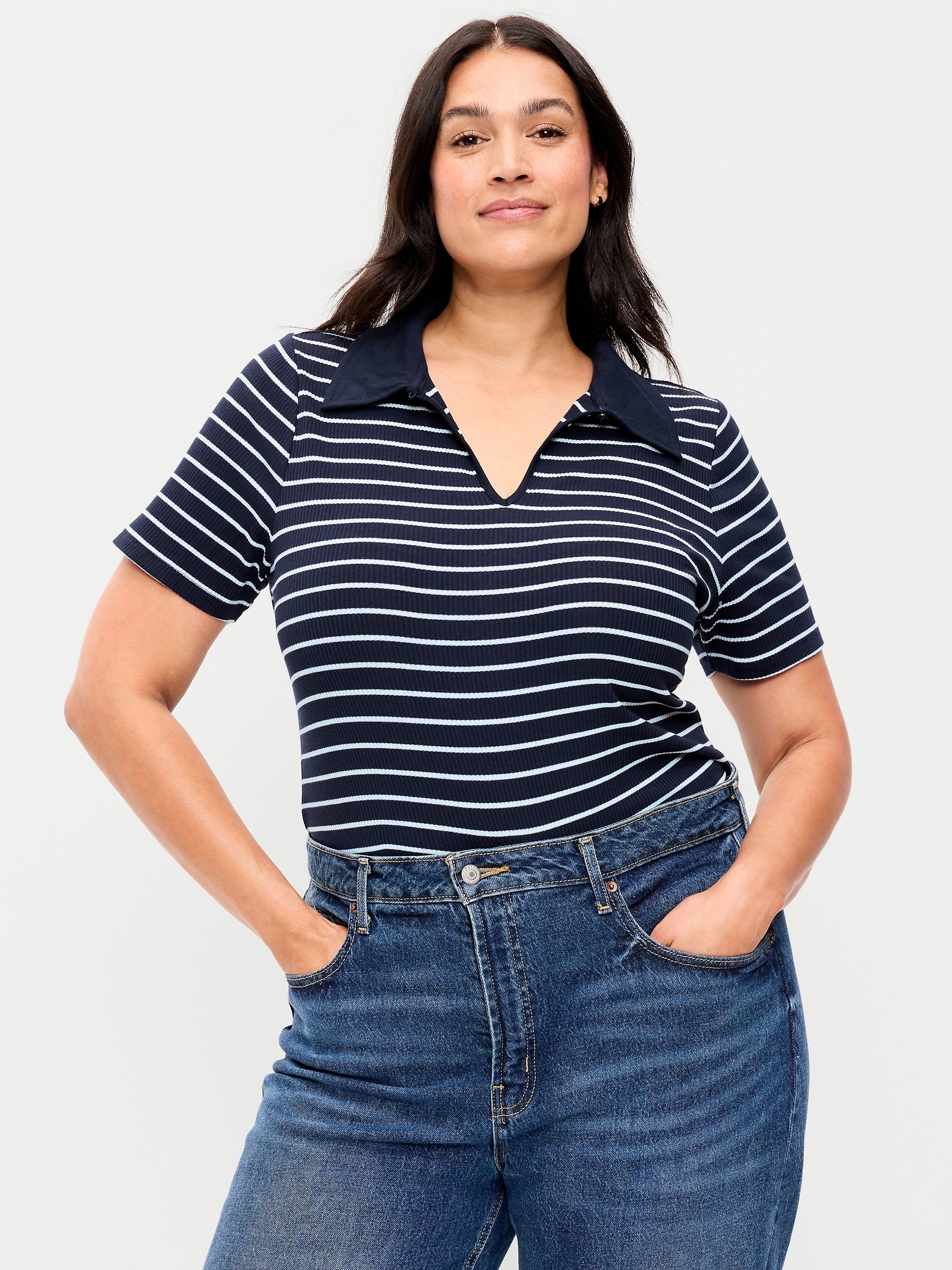 Keyhole Polo Top