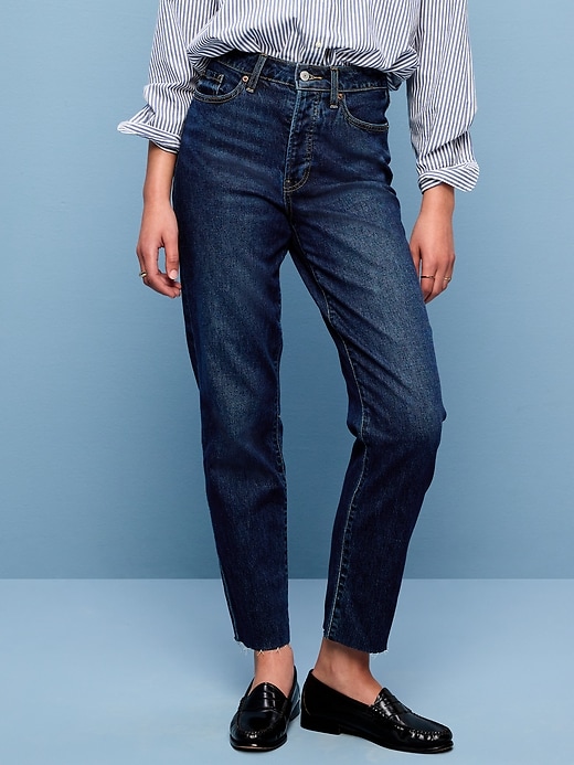 Image number 2 showing, High-Waisted Button-Fly OG Straight Ankle Jeans