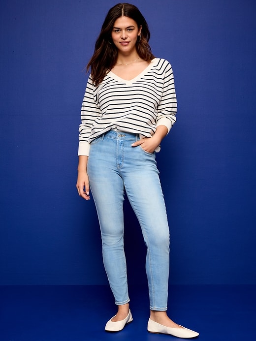 Image number 5 showing, High-Waisted Rockstar Super-Skinny Jeans