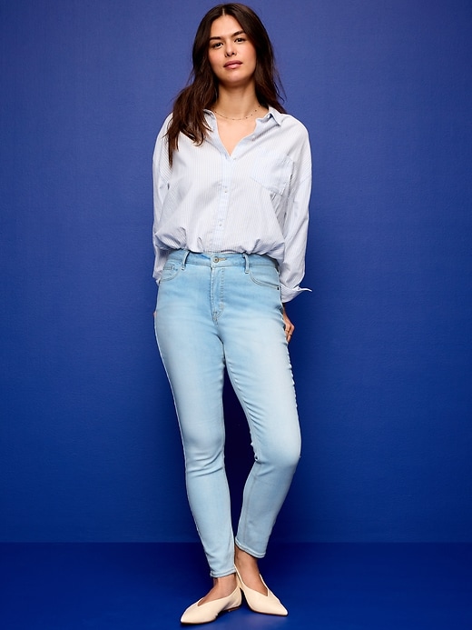 Image number 5 showing, High-Waisted Rockstar Super-Skinny Jeans