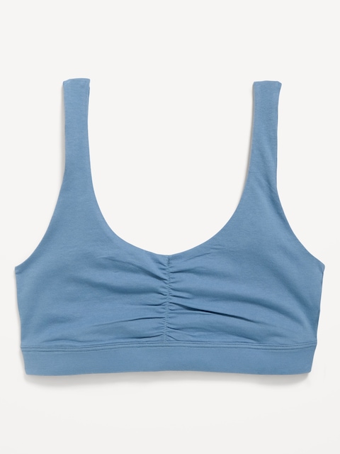 Ruched Cotton Bralette
