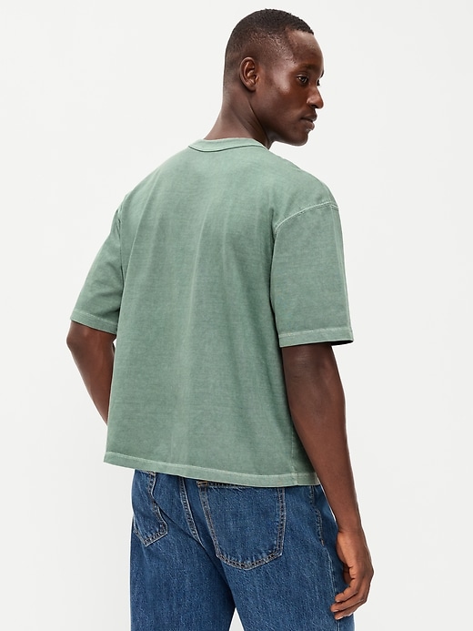 Image number 2 showing, Garment-Dyed Heavyweight Cropped T-Shirt