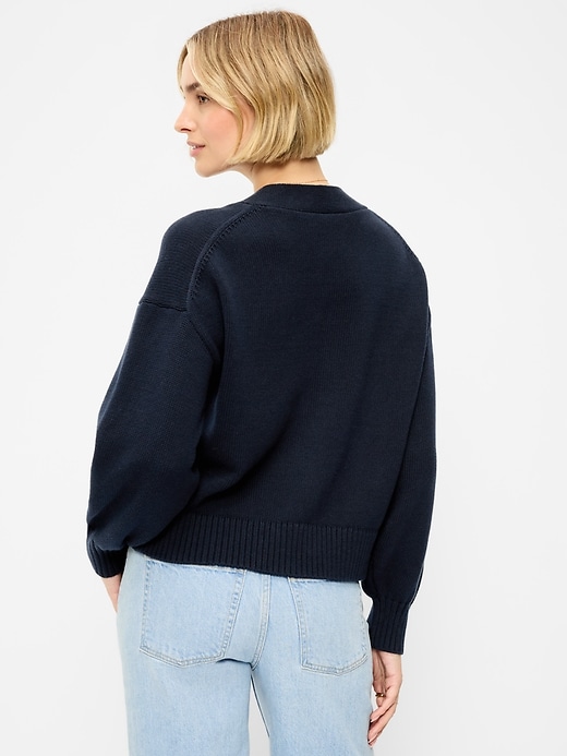 Image number 2 showing, Seaside Cotton V-Neck Cardigan Sweater