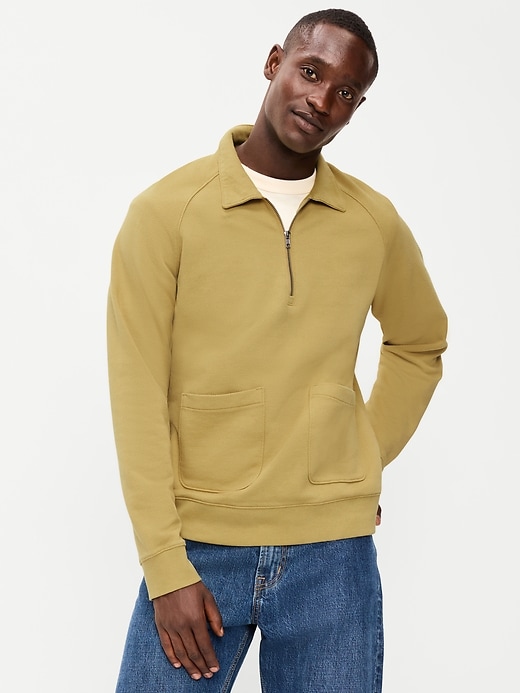 Image number 1 showing, Collared Fleece Chore Pullover