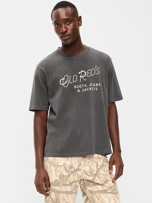 Image number 1 showing, Loose Heavyweight Graphic T-Shirt