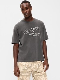 Image number 1 showing, Loose Heavyweight Graphic T-Shirt