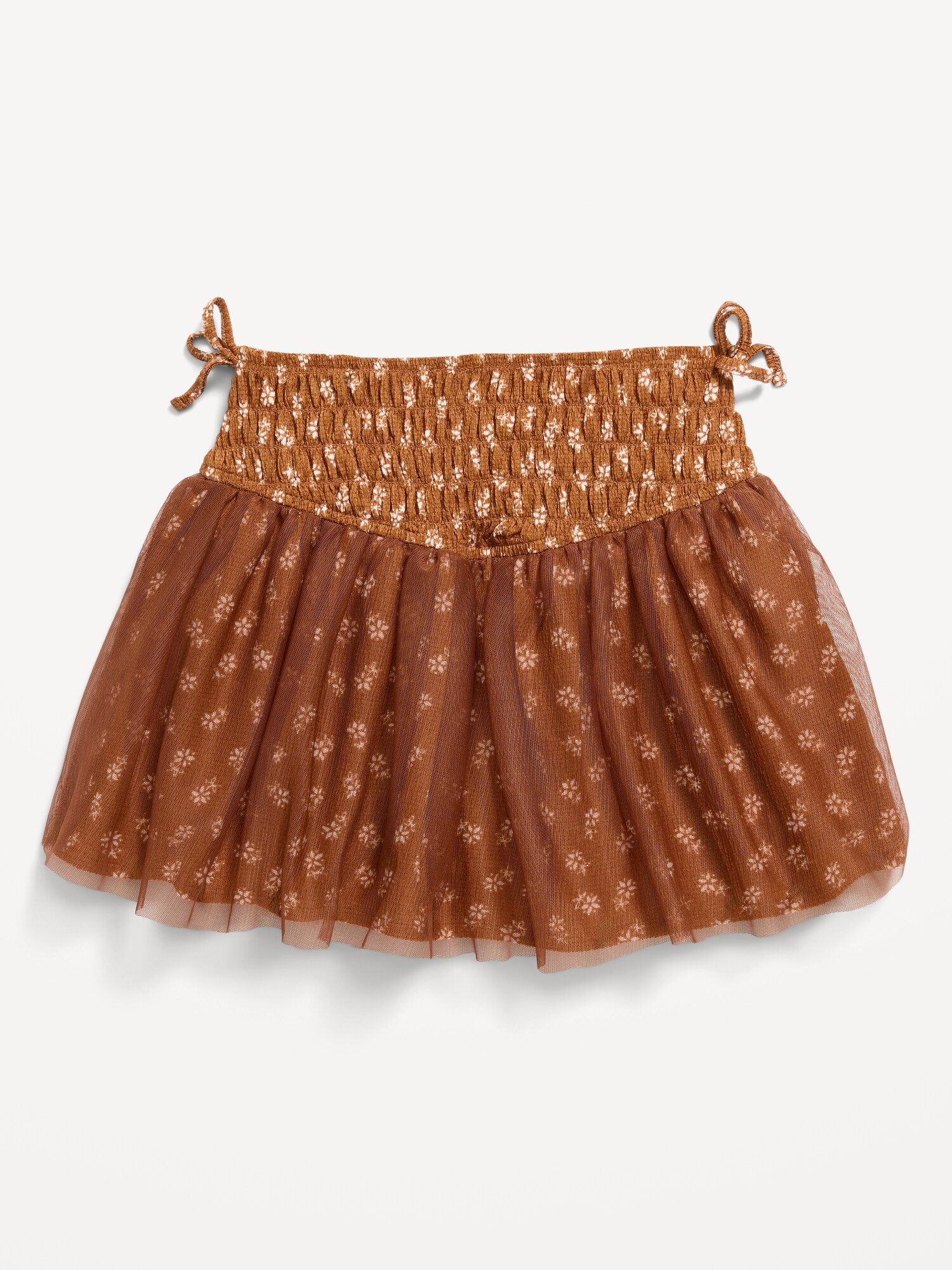Western Smocked Tulle Skirt for Toddler Girls