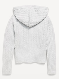 Image number 2 showing, Fitted Cable-Knit Full-Zip Hoodie for Girls