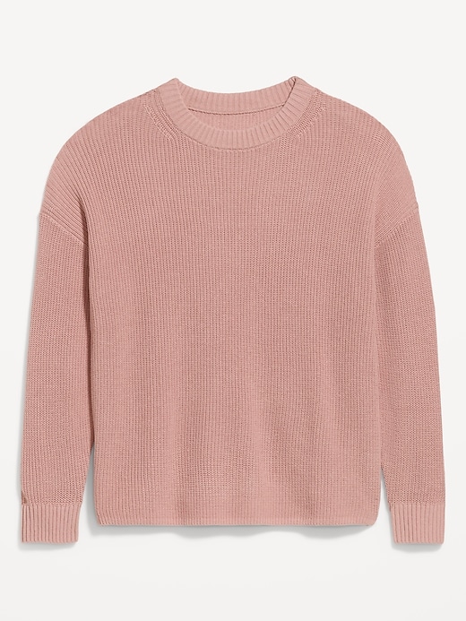 Image number 4 showing, Crew-Neck Shaker Stitch Tunic Sweater
