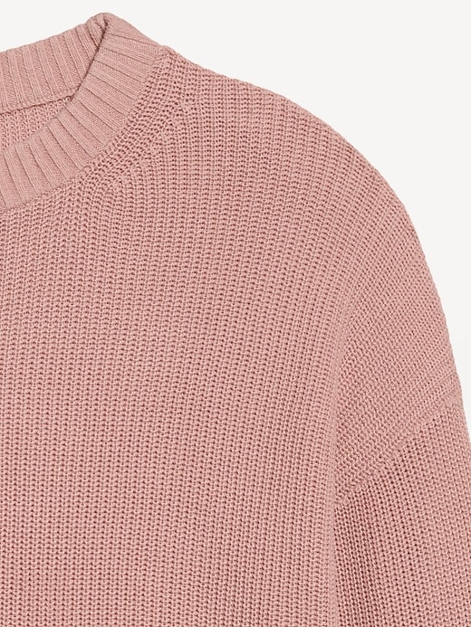 Image number 5 showing, Crew-Neck Shaker Stitch Tunic Sweater