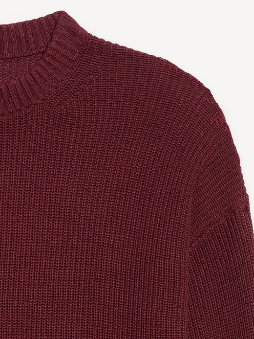 Image number 3 showing, Crew-Neck Shaker Stitch Tunic Sweater