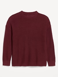 Image number 1 showing, Crew-Neck Shaker Stitch Tunic Sweater