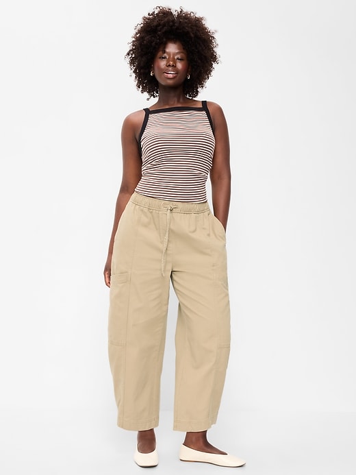 Image number 5 showing, Mid-Rise Pull-On Utility Jeans