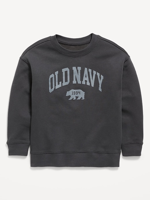 Image number 1 showing, Oversized Logo Graphic Crew-Neck Sweatshirt for Boys