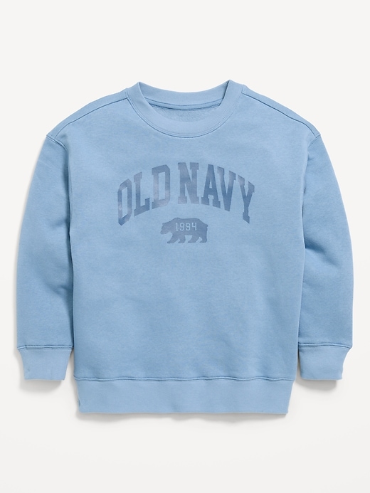 Image number 1 showing, Oversized Logo Graphic Crew-Neck Sweatshirt for Boys