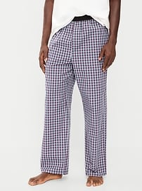 Image number 1 showing, Elastic-Waist Poplin Pajama Pant