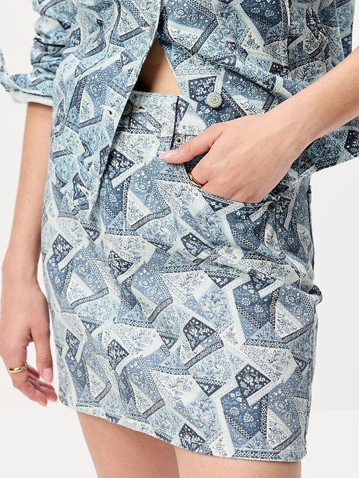 Image number 4 showing, OG High-Waisted Denim Mini Skirt